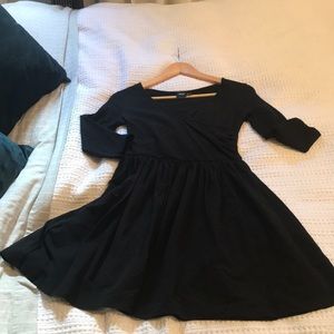 EUC. ASOS black skater wrap dress.